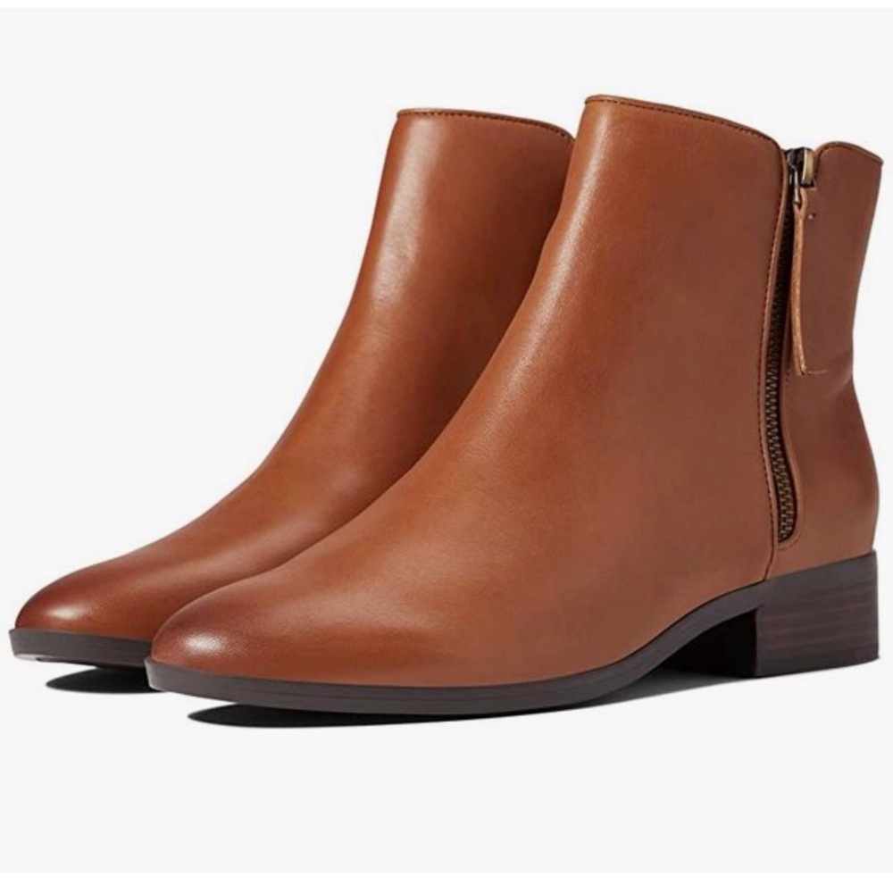 Naturalizer Women’s Robyn English Tea Brown Leather Booties/Boots Size 7.5W